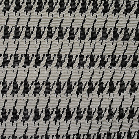 Black Houndstooth Jacquard, Viscose-Poly, 292 gsm