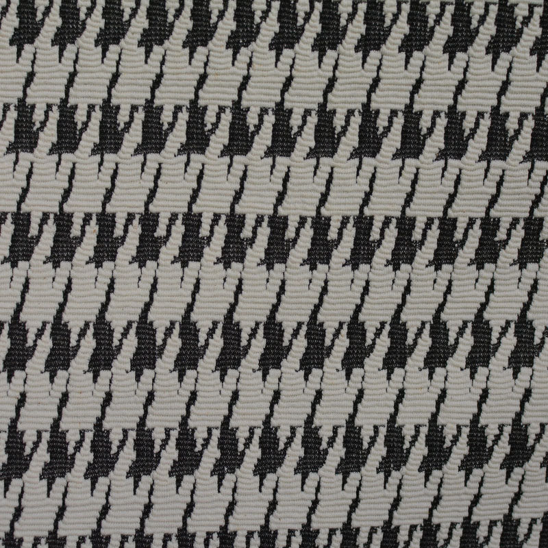Black Houndstooth Jacquard, Viscose-Poly, 292 gsm