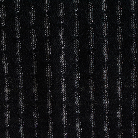 Jacquard 100% Polyester Chunky Knit Fabric, 110 gsm, 170 cm — Black