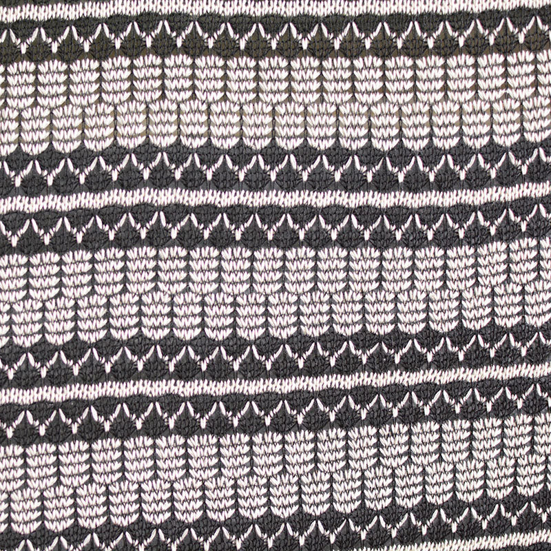 White Leaf Jacquard, Cotton-Poly