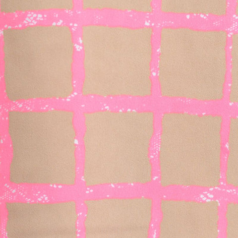 Pink Check Chiffon