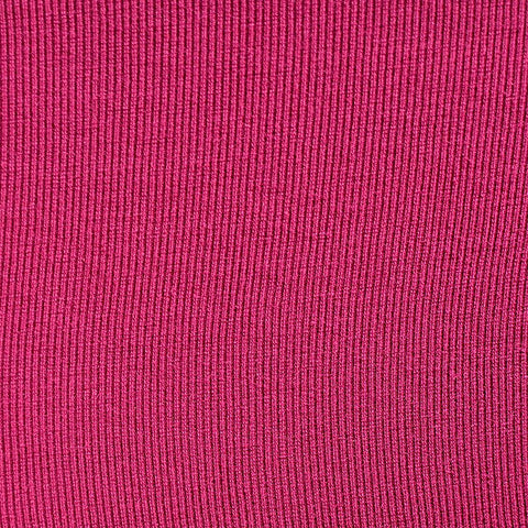 Fuchsia Ribbed Rib Knit, Viscose
