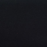 Viscose Stretch Rib Knit Fabric, 210 gsm, 158 cm — Black