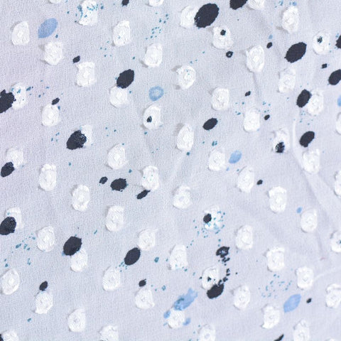 Black Splatters Woven, Polyester