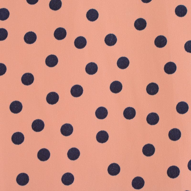 Navy Dots Chiffon