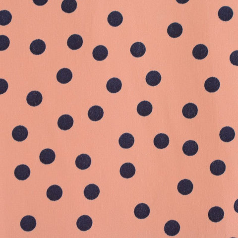 Navy Dots Chiffon
