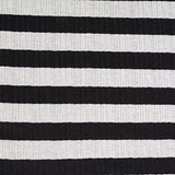 Black Horizontal-Stripe Rib Knit, Poly-Cotton — texture