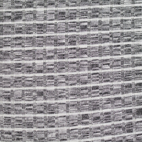 Grey Marled-Check Knit, Viscose-Poly