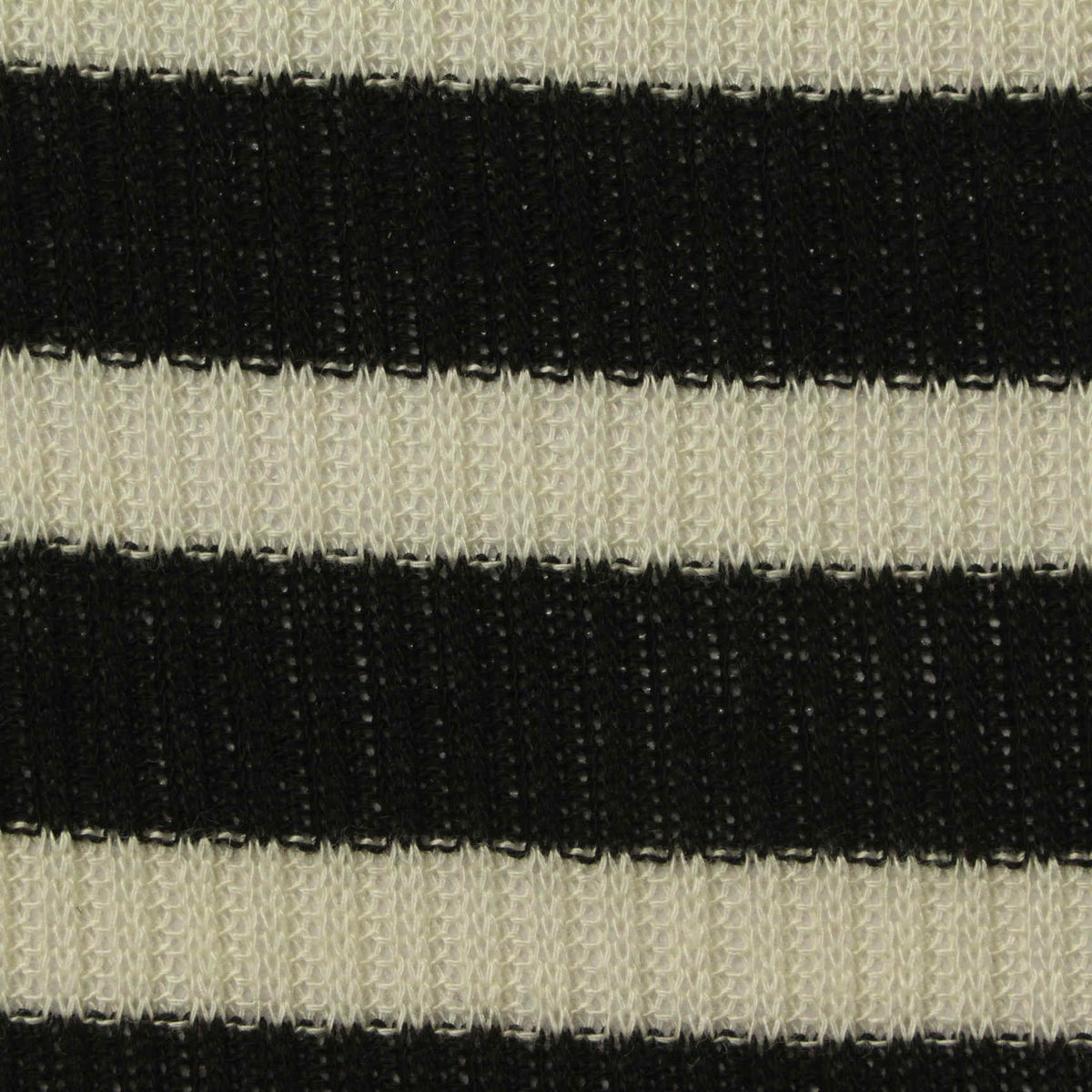 Black Horizontal-Stripe Jacquard, Poly-Viscose, 166 gsm