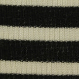 Black Horizontal-Stripe Jacquard, Poly-Viscose