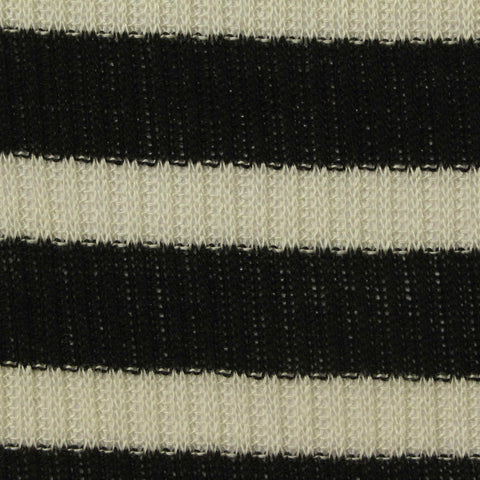 Black Horizontal-Stripe Jacquard, Poly-Viscose, 166 gsm