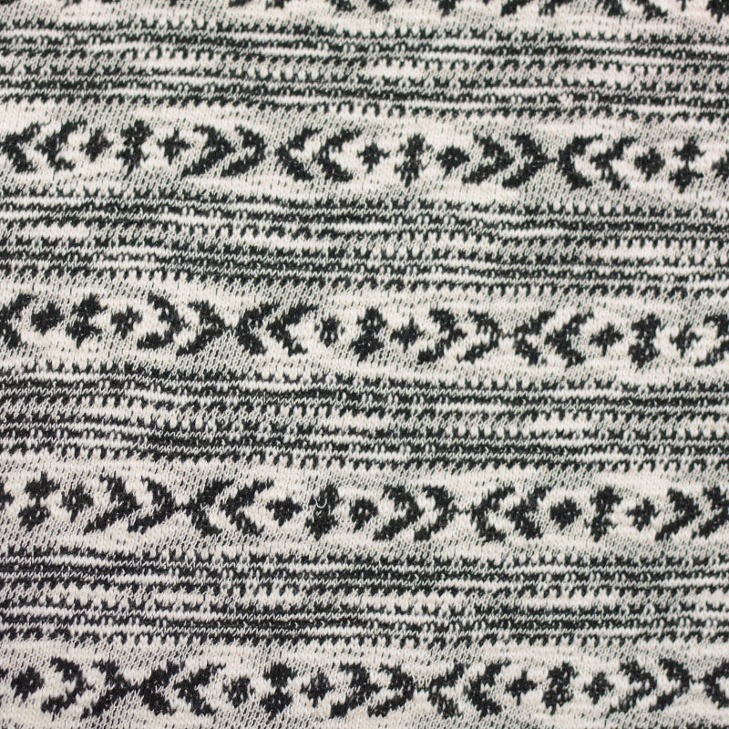 Black Geometric Jacquard, Cotton, 270 gsm