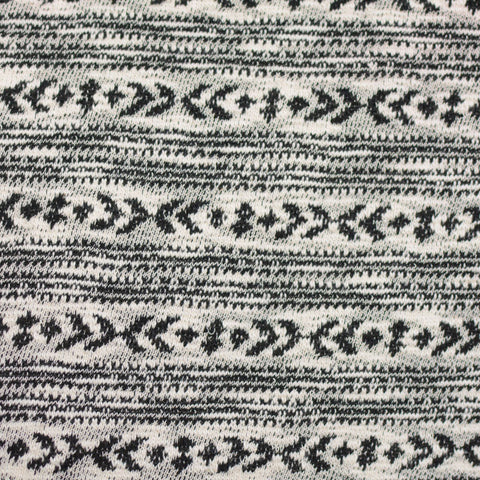 Black Geometric Jacquard, Cotton, 270 gsm
