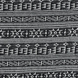 Black Geometric-Star Chunky Knit, Poly-Cotton — texture