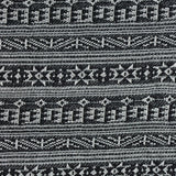 Black Geometric-Star Chunky Knit, Poly-Cotton