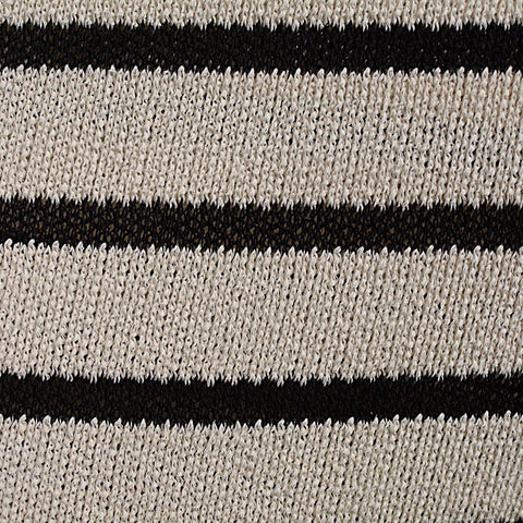 Off-White Horizontal-Stripe Knit, Cotton