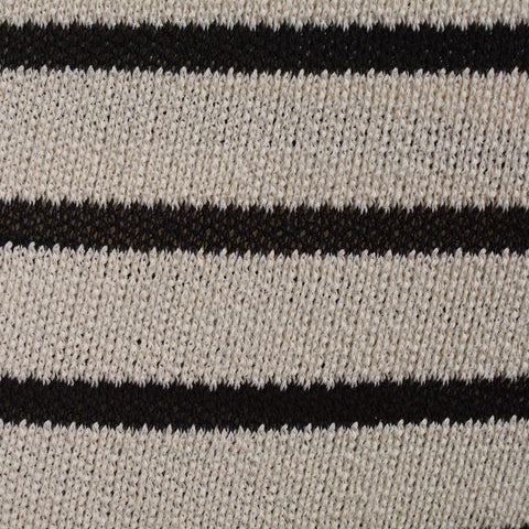 Off-White Horizontal-Stripe Knit, Cotton