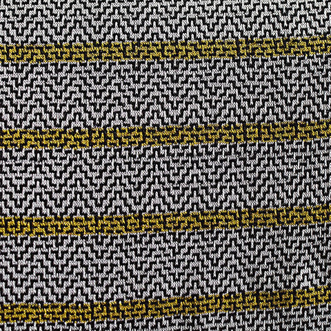 Yellow Horizontal-Stripe Jacquard