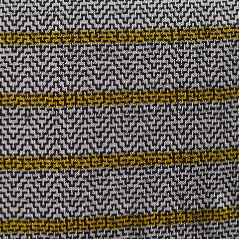 Yellow Horizontal-Stripe Jacquard