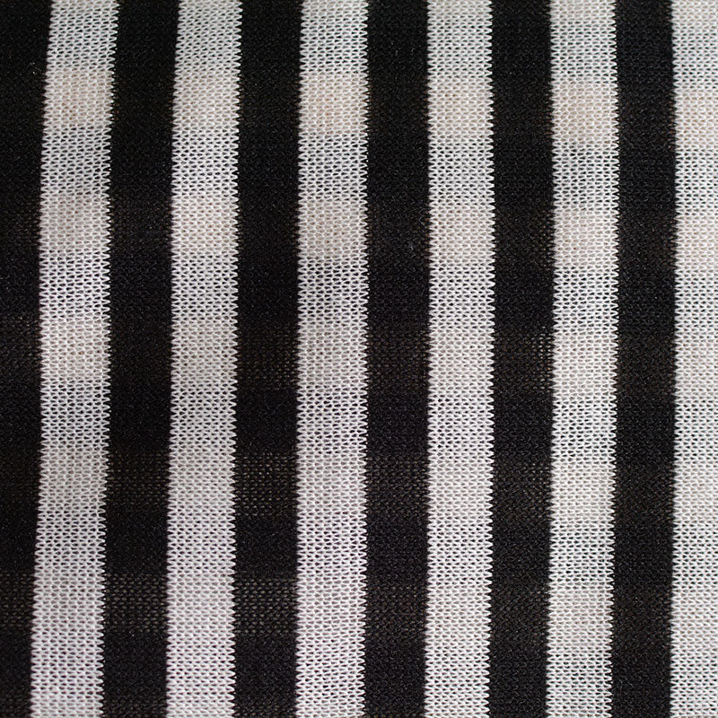 Black Vertical-Stripe Jacquard, Polyester, 210 gsm