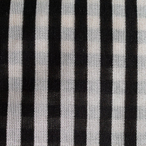 Black Vertical-Stripe Jacquard, Polyester, 210 gsm
