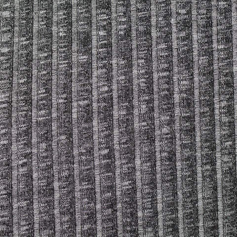 Grey Marl Rib Knit, Viscose-Poly, 250 gsm, 150 cm