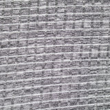 Marled Grey Check Rib Knit, Viscose-Poly