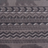 Grey Geometric-Band Fleece, Polyester