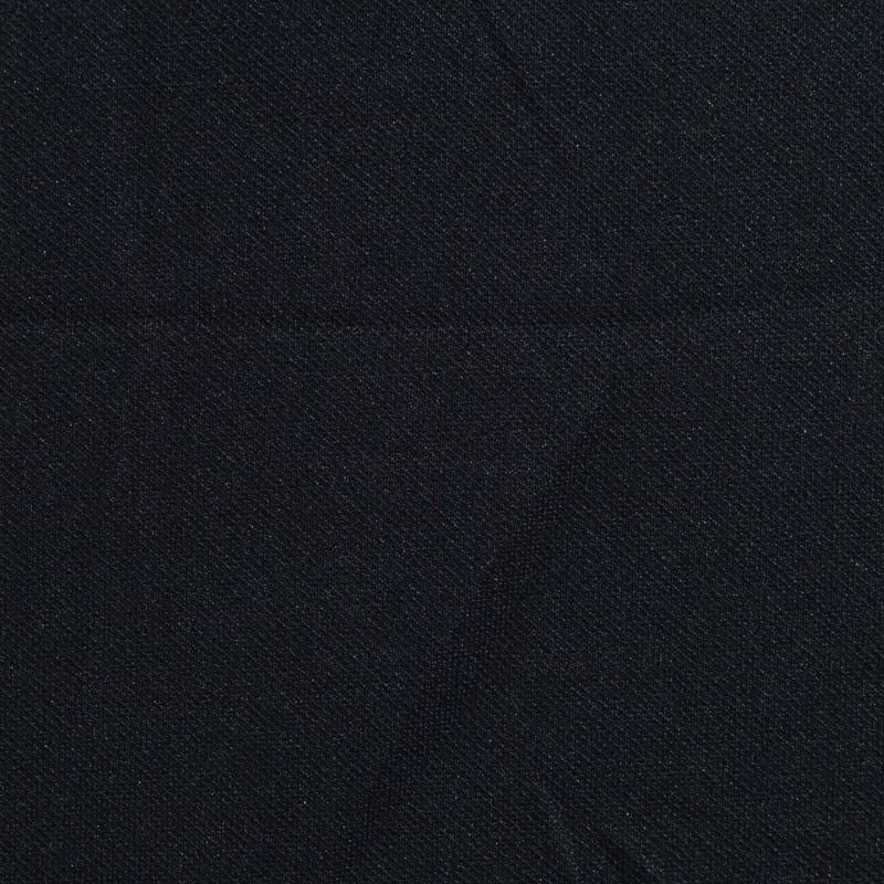 Black Ribbed Interlock Knit, Polyester