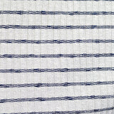 Navy Horizontal-Stripe Rib Knit, Poly-Cotton — texture