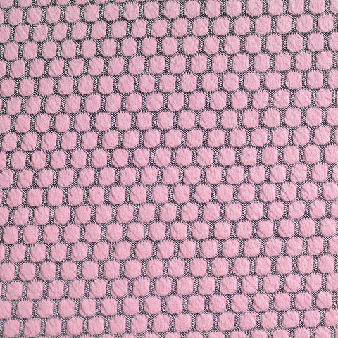 Pink Honeycomb Jacquard, Poly-Viscose