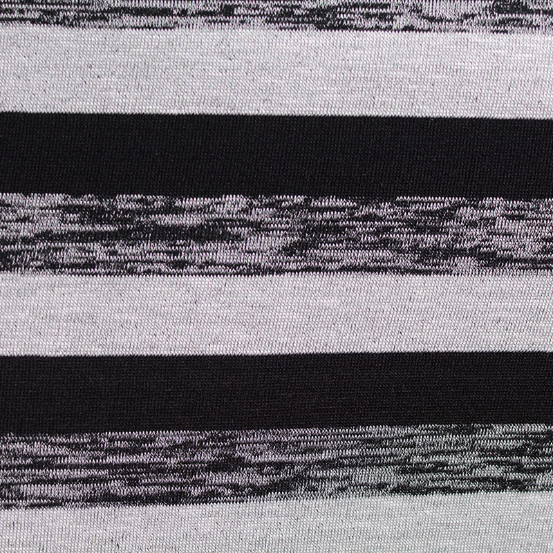 Black Stripes Knit, Viscose-Poly