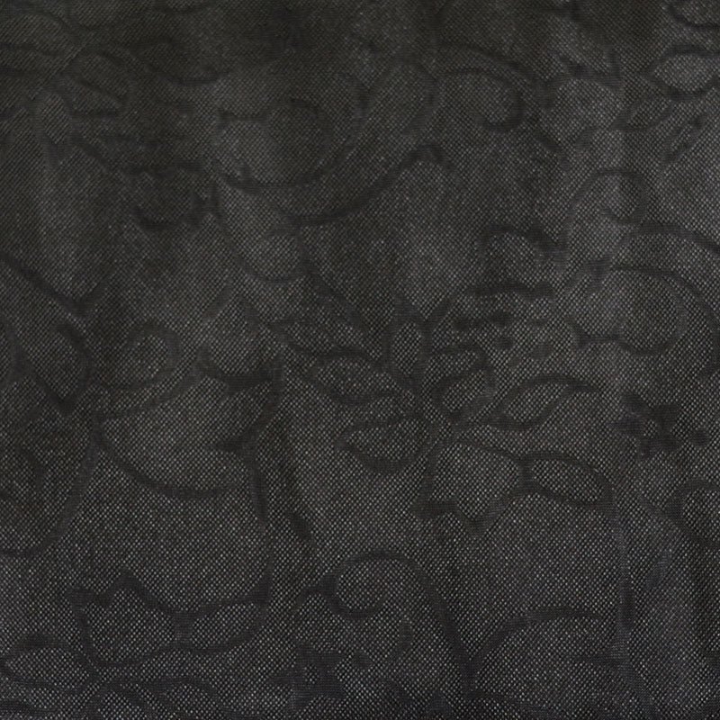 Dark Grey Ornate-Floral Jacquard, Polyester
