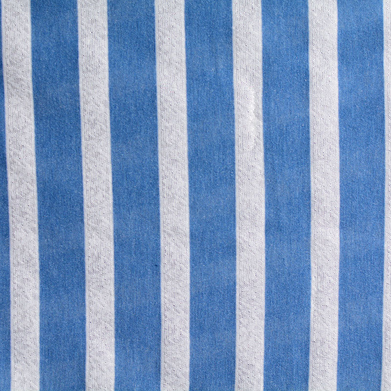 Blue Vertical-Stripe Knit
