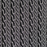Jacquard Polyester Cotton Blend Stretch Knit Fabric, 536 gsm, 174 cm — Black