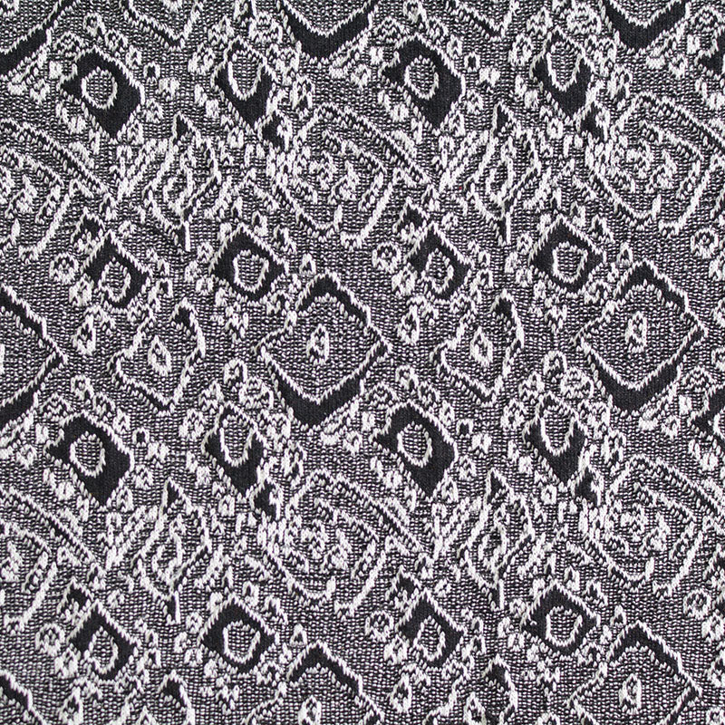 Black Geometric Jacquard, Poly-Cotton, 534 gsm, 172 cm, ref EF-5609