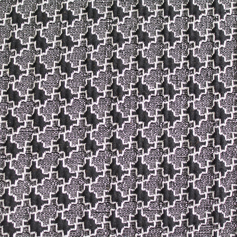 Black Geometric Jacquard, Poly-Cotton, 534 gsm, 172 cm, ref EF-5611