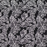 Black Floral Jacquard, Poly-Cotton