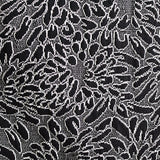 Black Abstract-Floral Jacquard, Poly-Cotton — texture