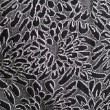 Black Abstract-Floral Jacquard, Poly-Cotton