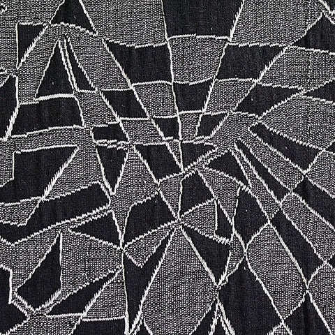 Black Abstract Jacquard, Poly-Cotton, 534 gsm
