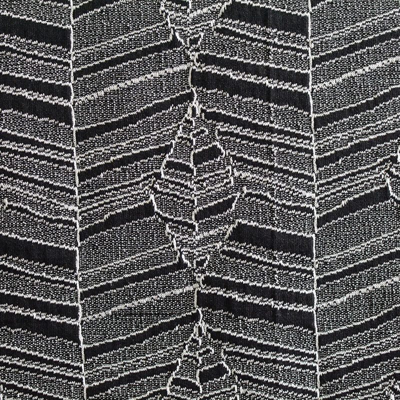Black Vertical-Band Jacquard, Poly-Cotton