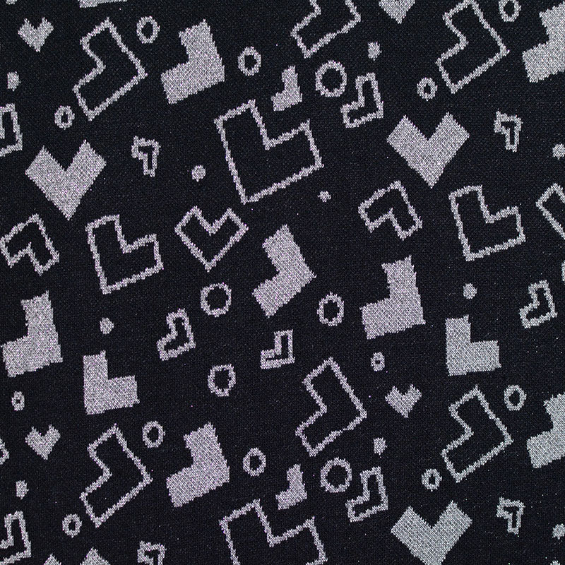 Black Dots Jacquard, Poly-Viscose