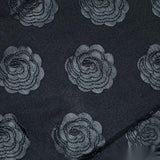 Dark Grey Tone-on-Tone Floral Jacquard, Polyester