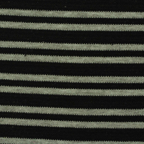Black Horizontal-Stripe Jacquard