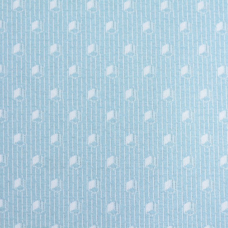 White Geometric Jacquard, Poly-Viscose