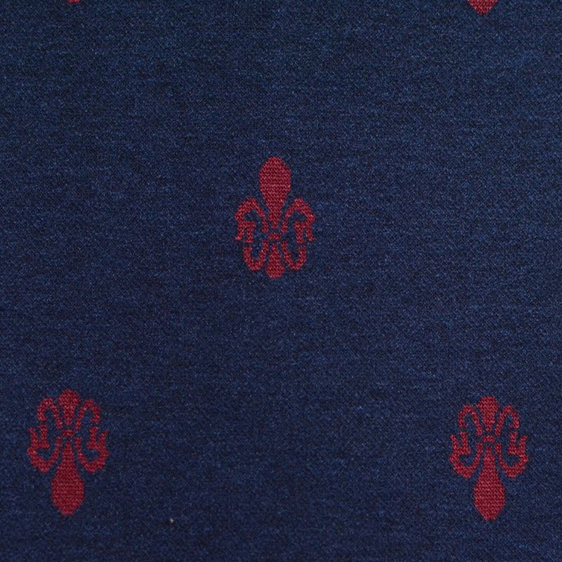Jacquard Polyester Viscose Knit Fabric, 435 gsm, 150 cm — Navy