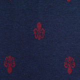 Jacquard Polyester Viscose Knit Fabric, 435 gsm, 150 cm — Navy