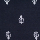 Jacquard Polyester Viscose Knit Fabric, 150 cm — Navy