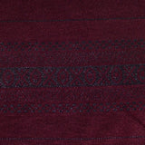 Burgundy Bands Jacquard, Poly-Viscose